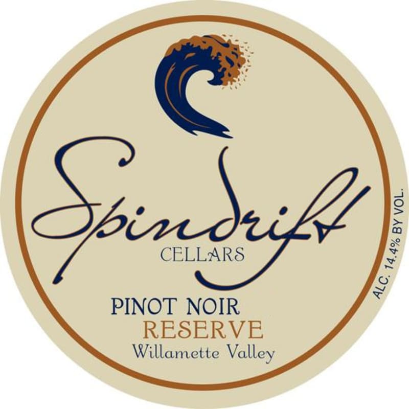Spindrift Cellars Reserve Pinot Noir 2008 Front Label