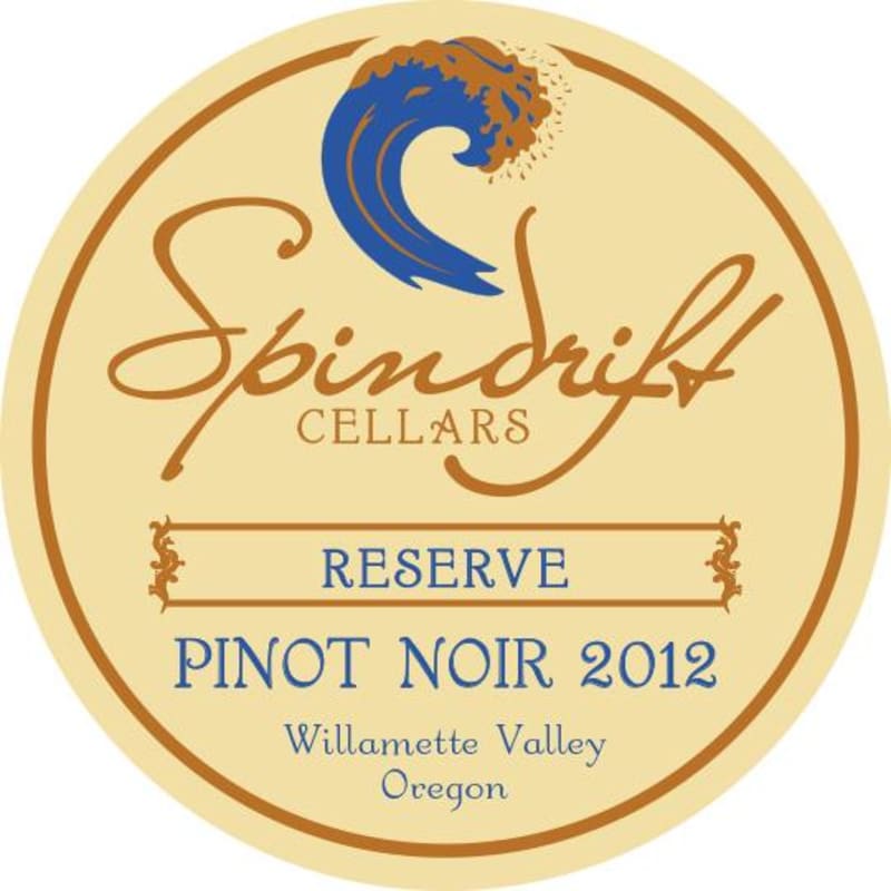 Spindrift Cellars Reserve Pinot Noir 2012 Front Label