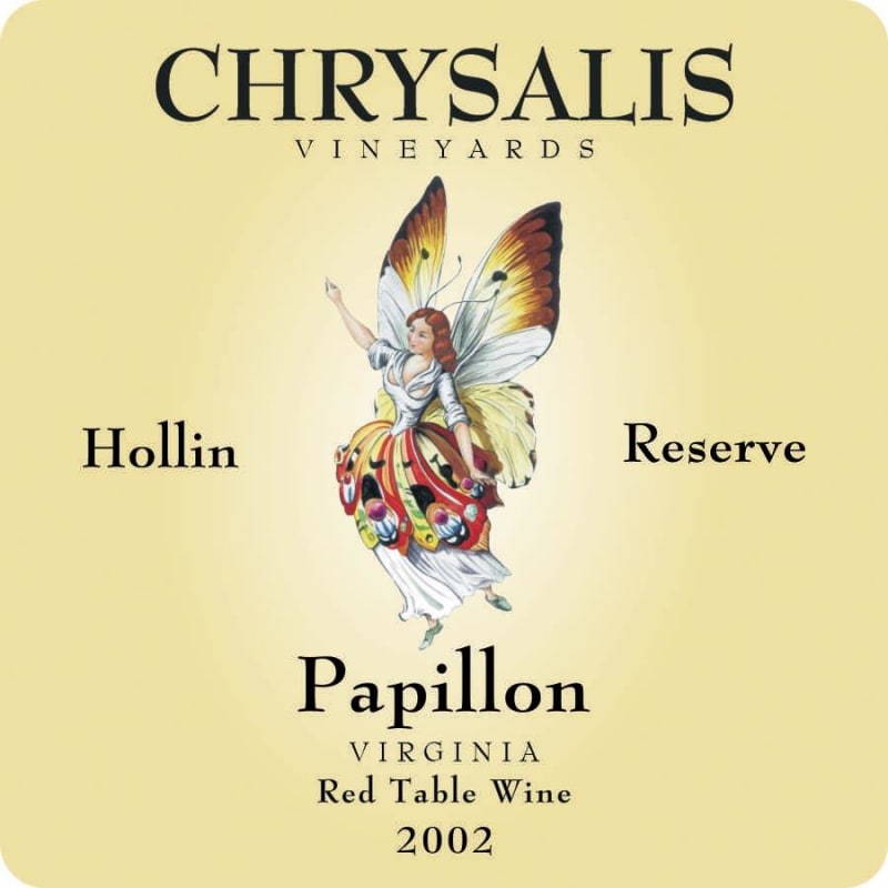 Chrysalis Papillon Hollin Reserve 2002 Front Label