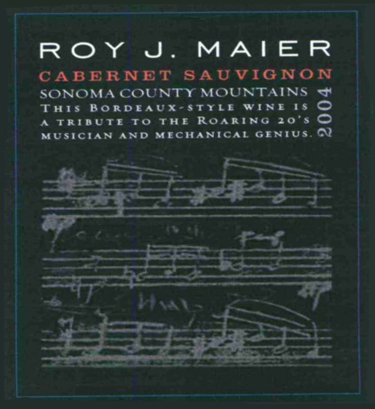 St. Helena Road Vineyards Roy J Maier Cabernet Sauvignon 2004 Front Label