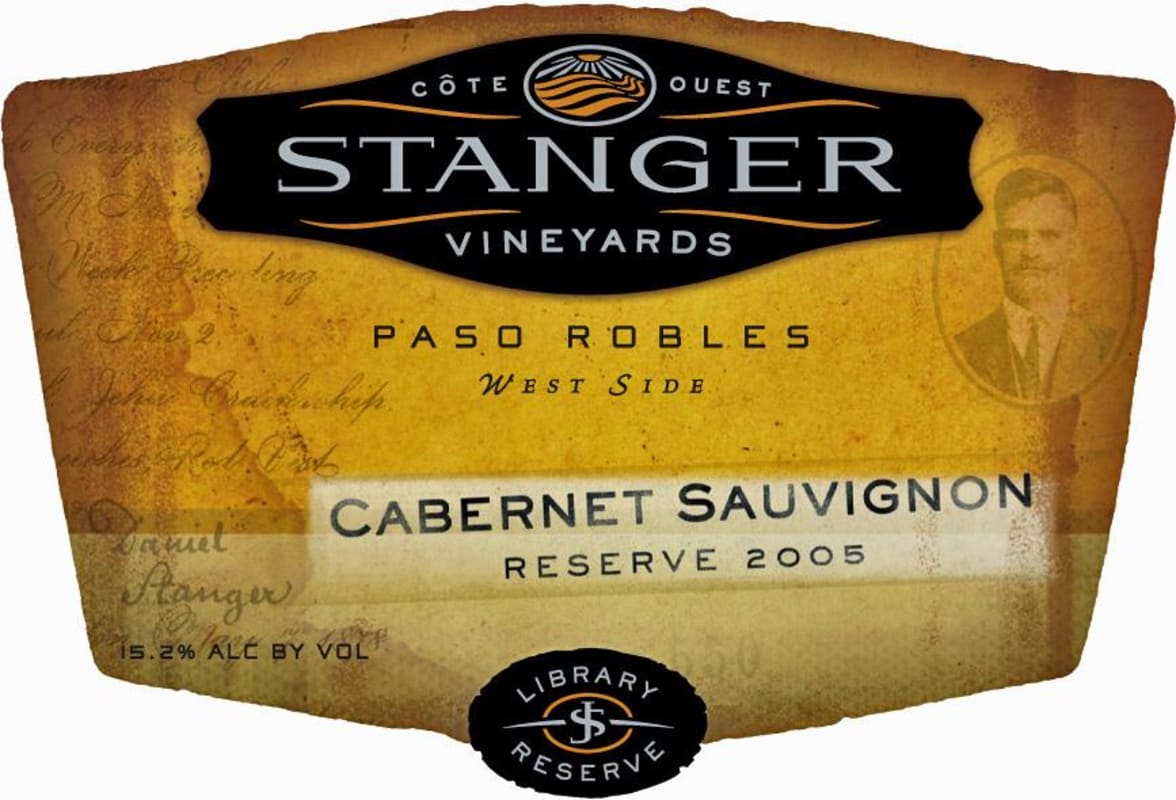 Stanger Vineyards Reserve Cabernet Sauvignon 2005 Front Label