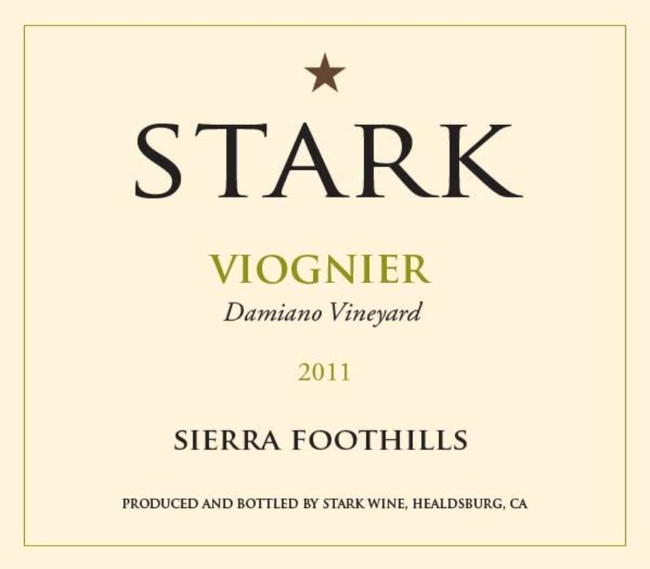Stark Wine Damiano Viognier 2011 Front Label
