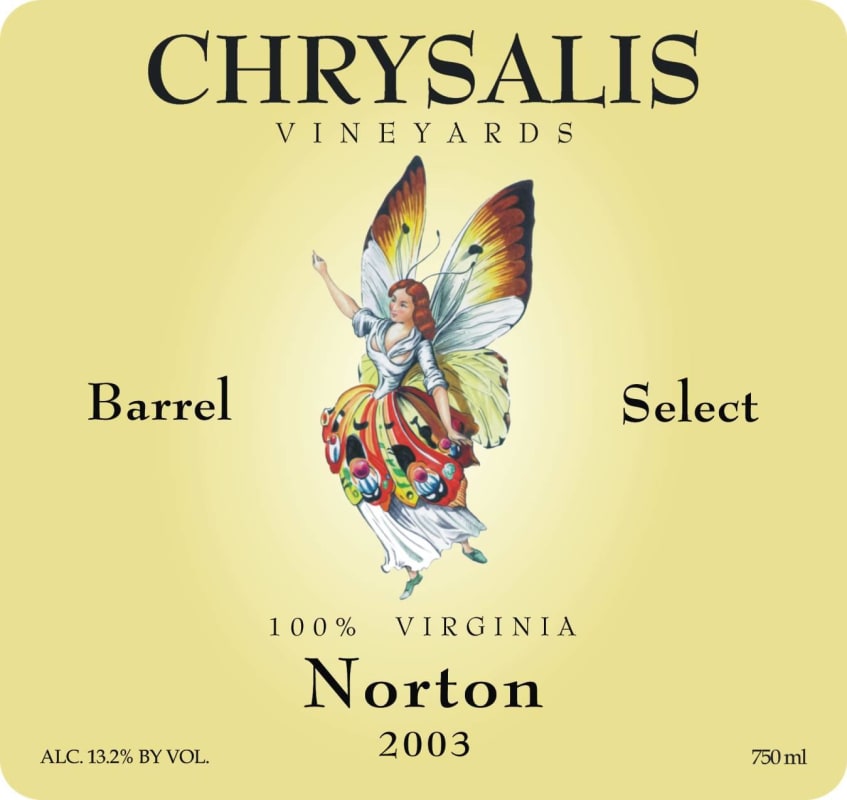 Chrysalis Barrel Select Norton 2003 Front Label