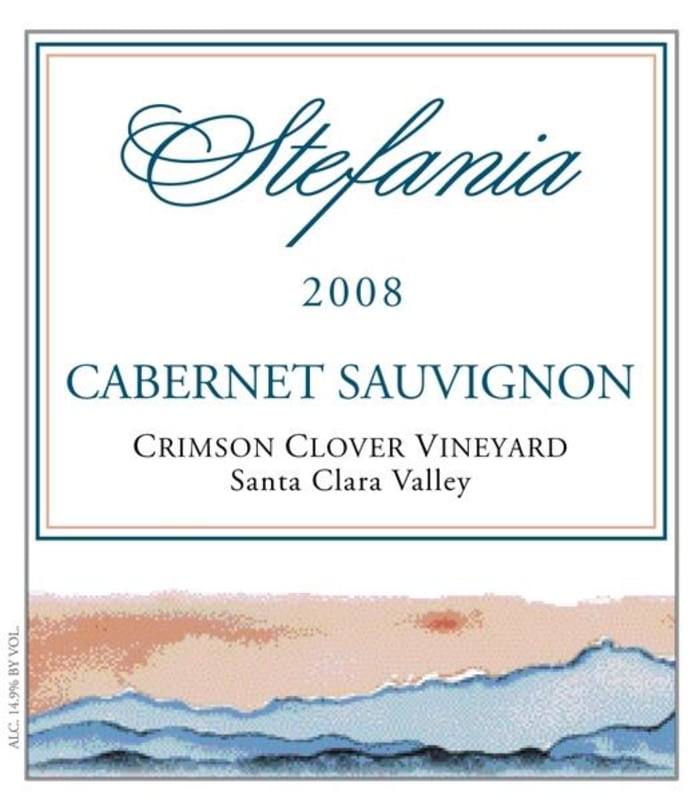 Stefania Wine Crimson Clover Vineyard Cabernet Sauvignon 2008 Front Label