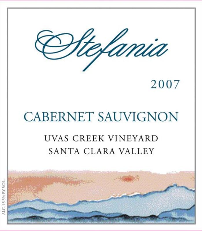 Stefania Wine Uvas Creek Vineyard Cabernet Sauvignon 2007 Front Label