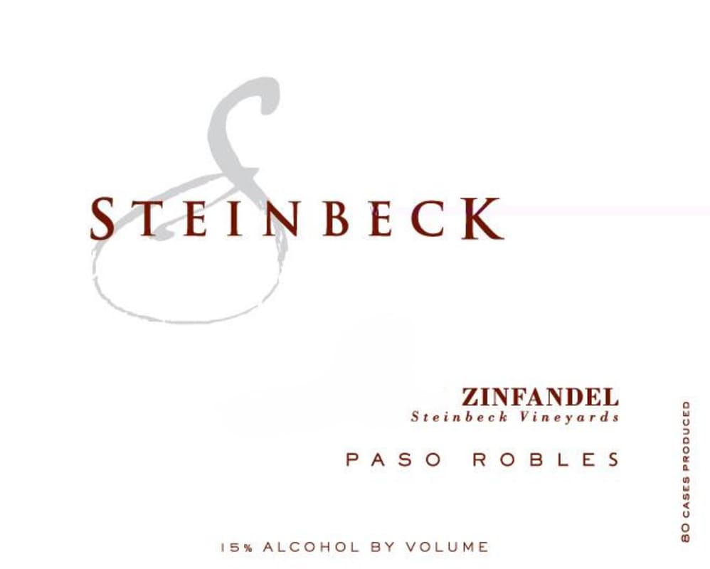 Steinbeck Vineyards & Winery Zinfandel 2007 Front Label