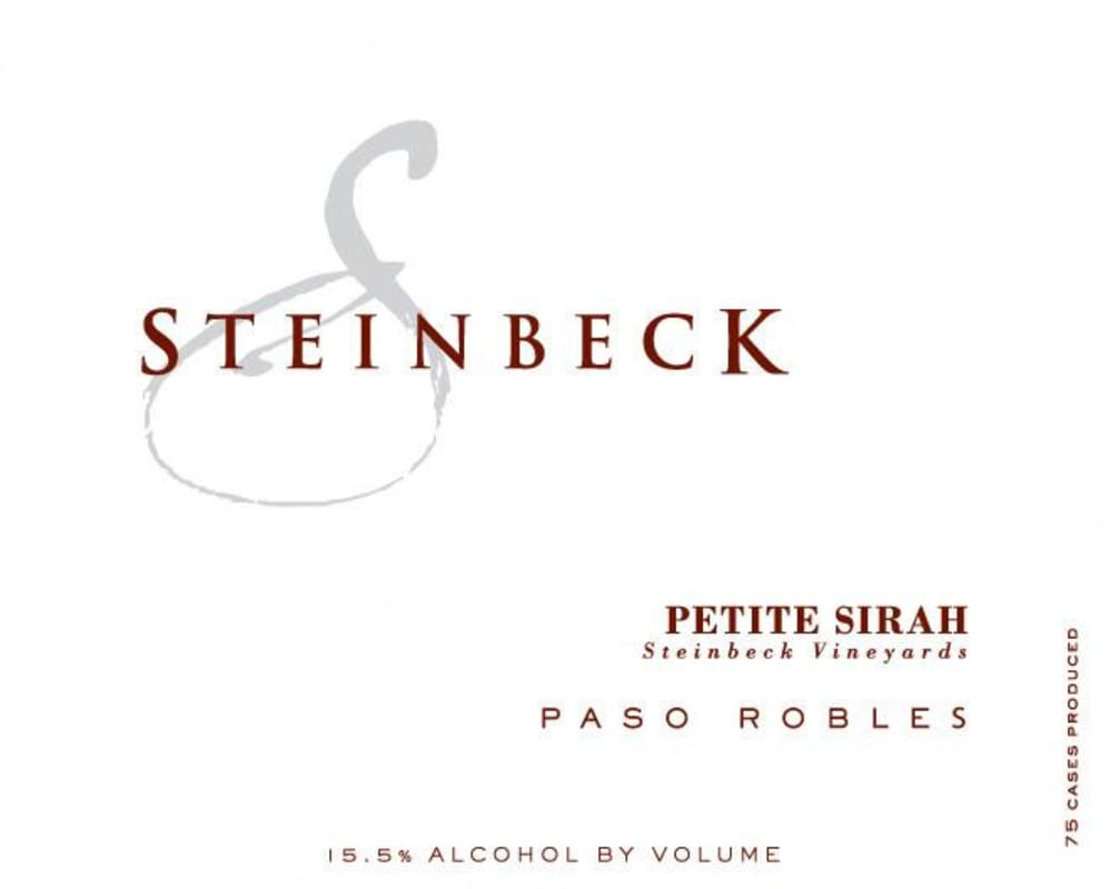 Steinbeck Vineyards & Winery Petite Sirah 2010 Front Label