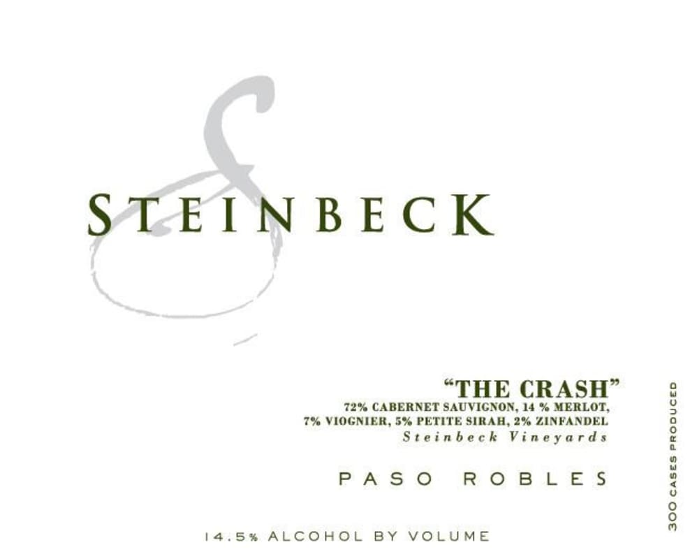 Steinbeck Vineyards & Winery The Crash 2009 Front Label