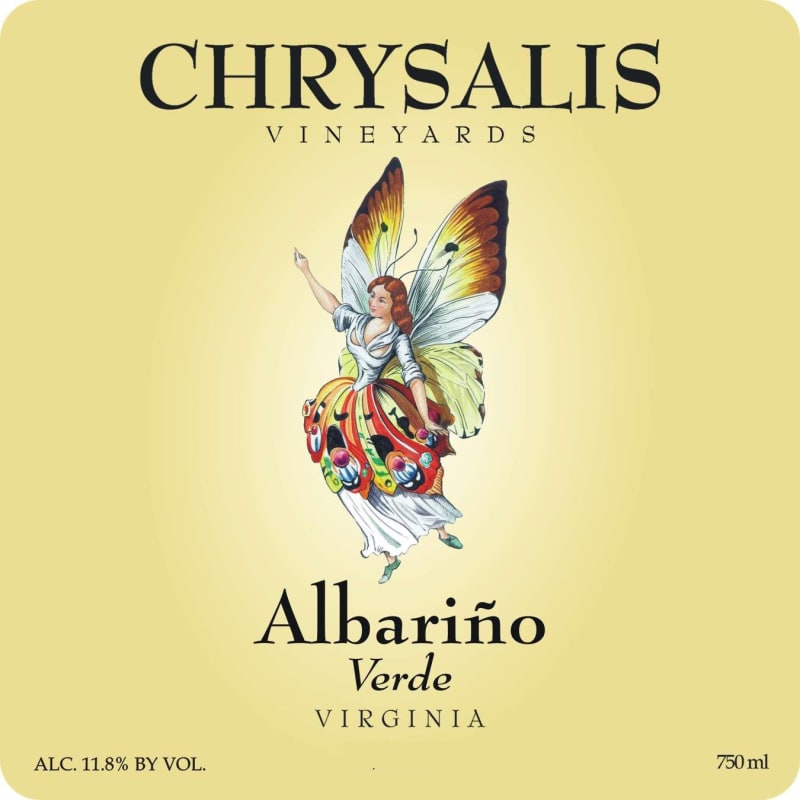 Chrysalis Albarino Verde 2015 Front Label
