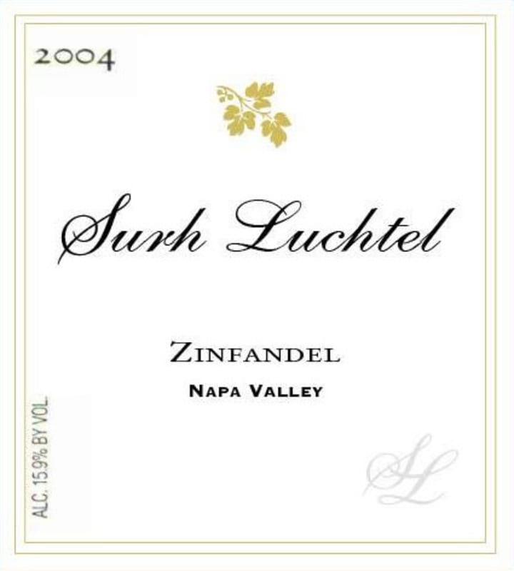 Surh-Luchtel Cellars Zinfandel 2004 Front Label
