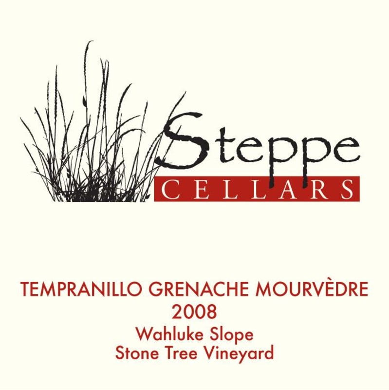 Steppe Cellars Tempranillo Grenache Mourvedre 2008 Front Label