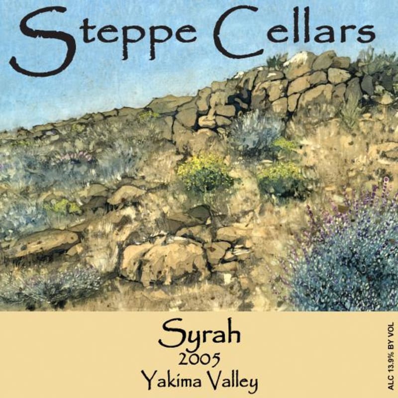 Steppe Cellars Syrah 2005 Front Label
