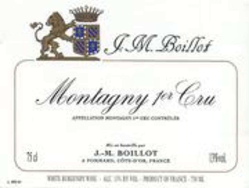 Jean-Marc Boillot Montagny 2001 Front Label