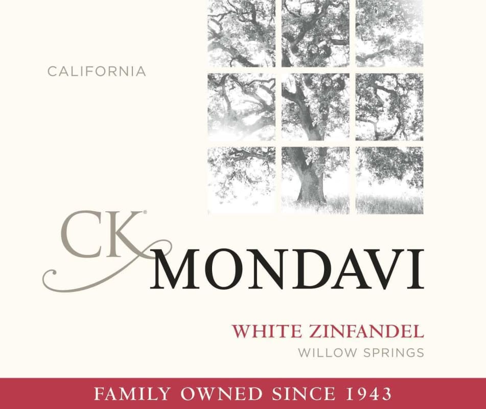 CK Mondavi Willow Springs White Zinfandel 2015 Front Label