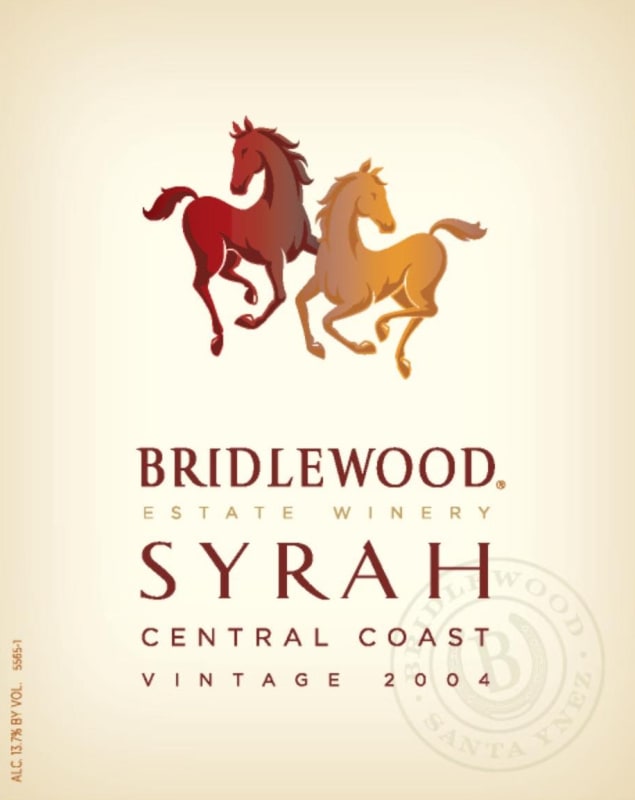 Bridlewood Syrah 2004 Front Label