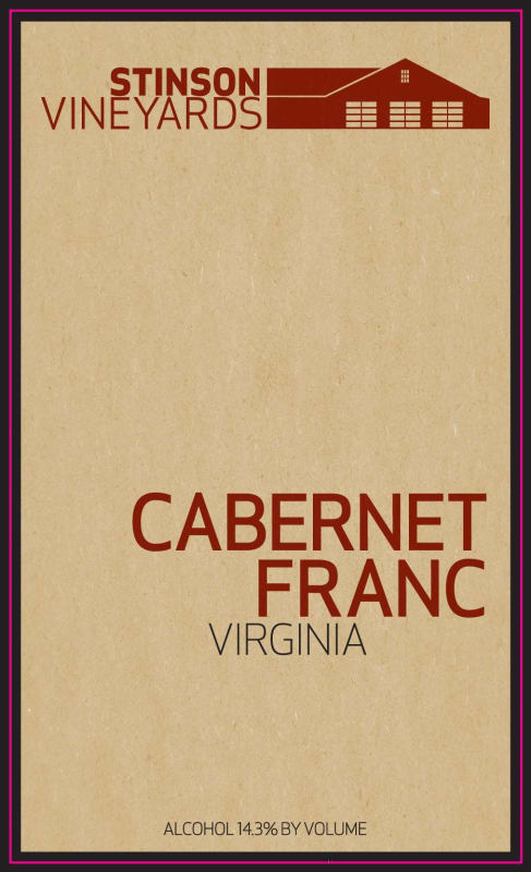 Stinson Vineyards Cabernet Franc 2012 Front Label