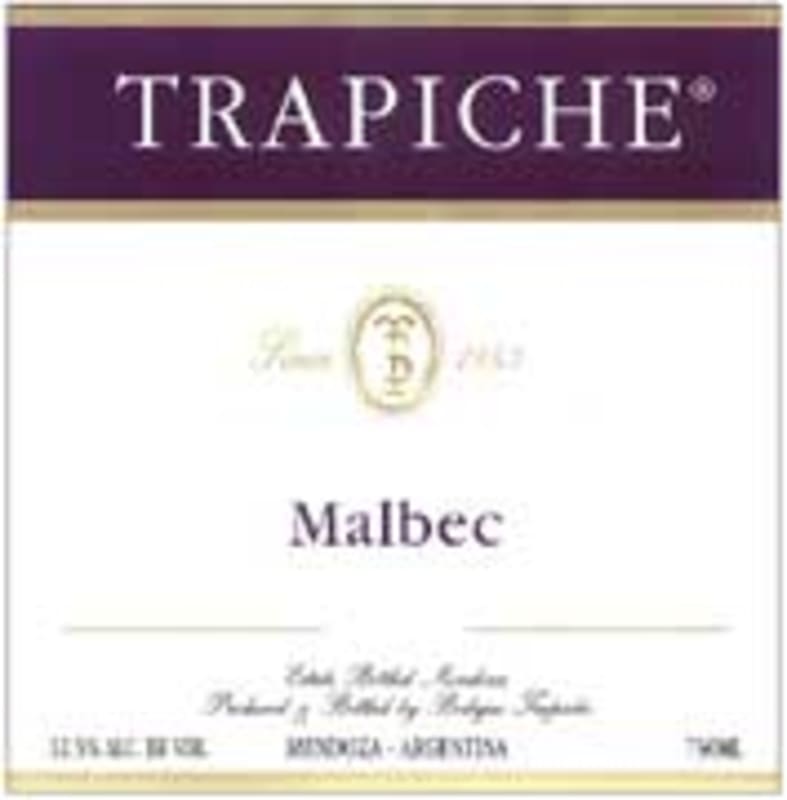 Trapiche Estate Malbec 2002 Front Label
