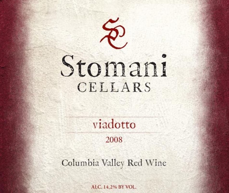 Stomani Cellars Viadotto 2008 Front Label