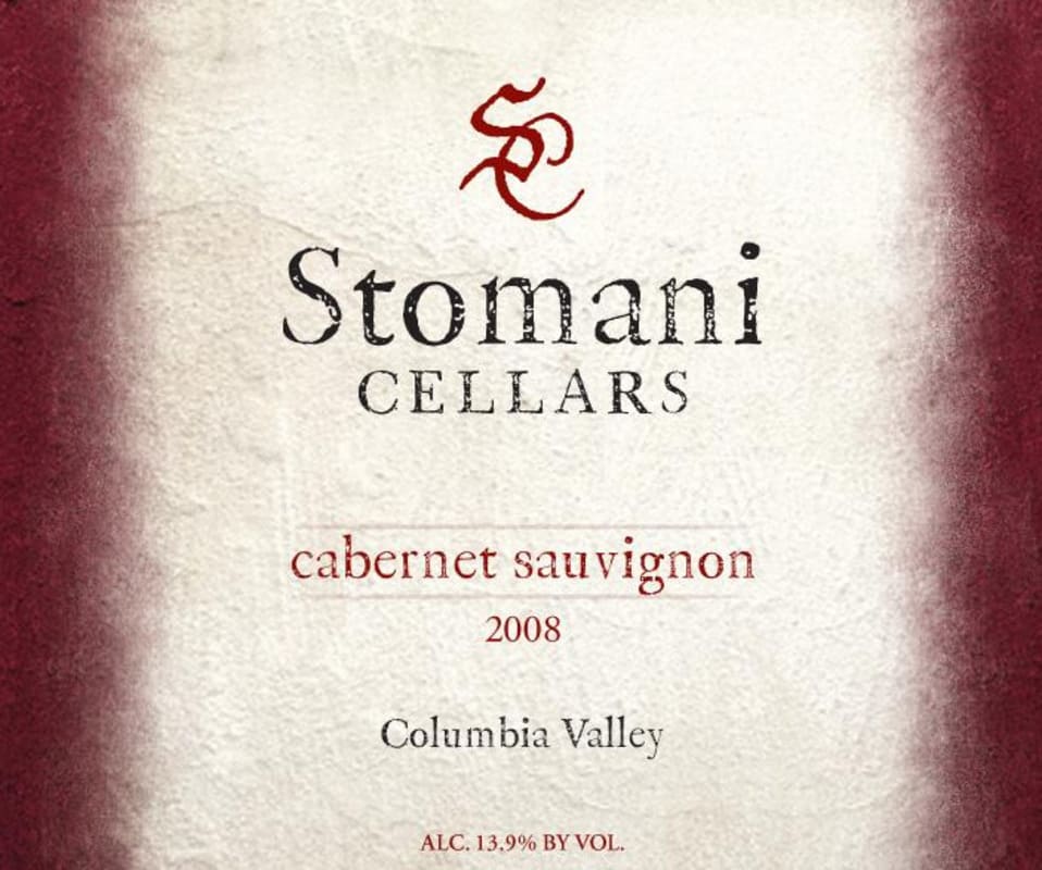 Stomani Cellars Cabernet Sauvignon 2008 Front Label