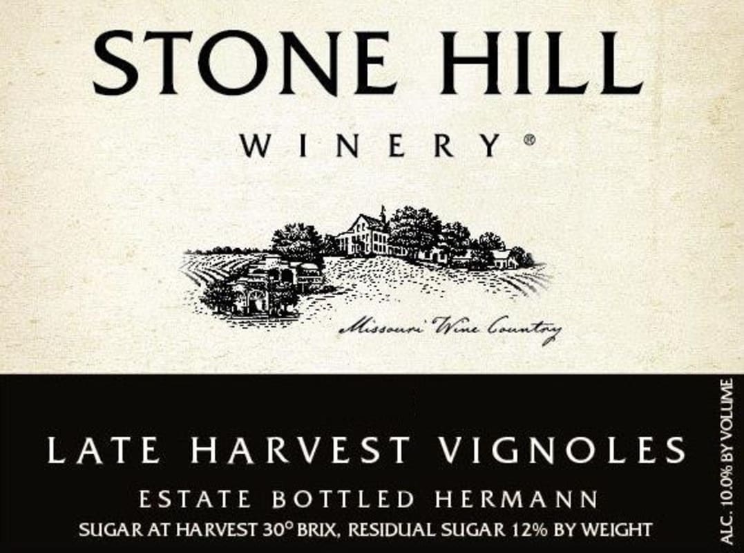 Stone Hill Winery Late Harvest Vignoles 2013 Front Label