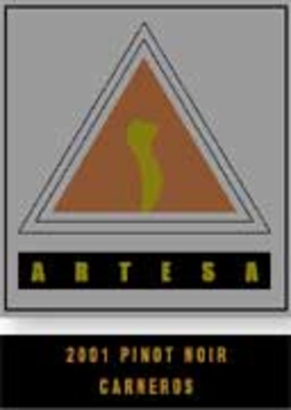 Artesa Carneros Pinot Noir 2001 Front Label