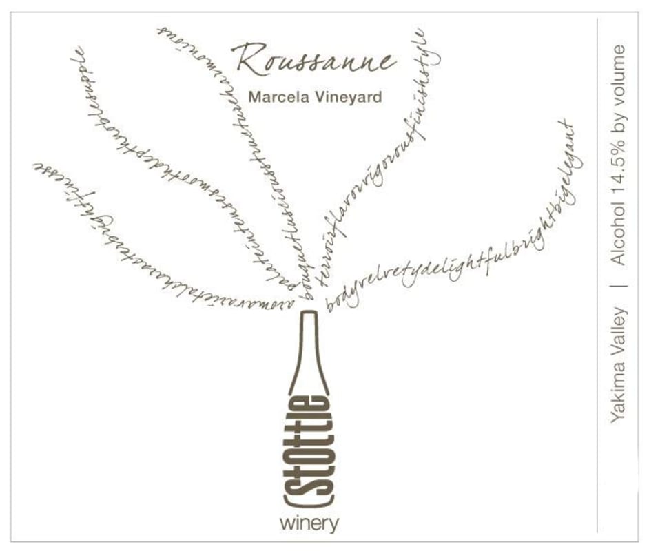 Stottle Winery Marcela Vineyard Roussanne 2013 Front Label