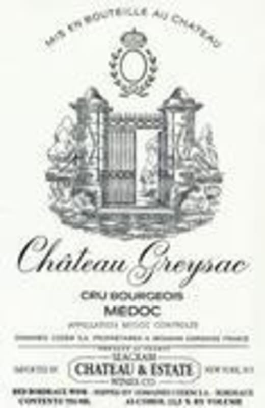 Chateau Greysac 1995 Front Label