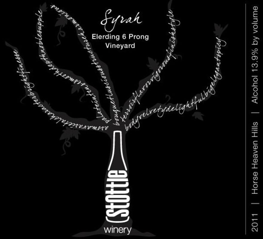 Stottle Winery Elerding 6 Prong Vineyard Syrah 2011 Front Label