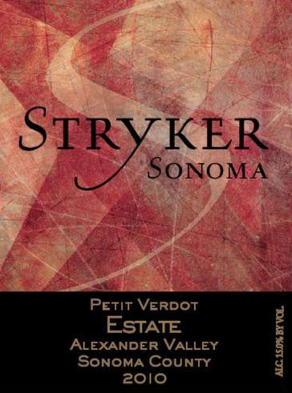 Stryker Sonoma Estate Petit Verdot 2010 Front Label