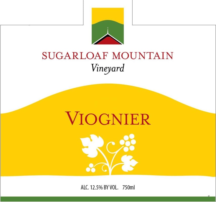 Sugarloaf Mountain Vineyard Viognier 2014 Front Label