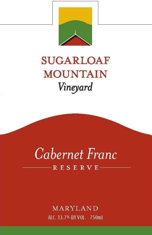 Sugarloaf Mountain Vineyard Reserve Cabernet Franc 2012 Front Label
