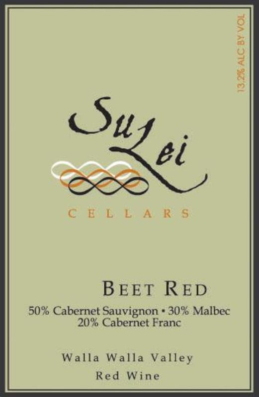 SuLei Cellars Beet Red 2013 Front Label