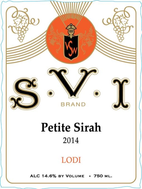 Sunland Vintage Winery Petite Sirah 2014 Front Label