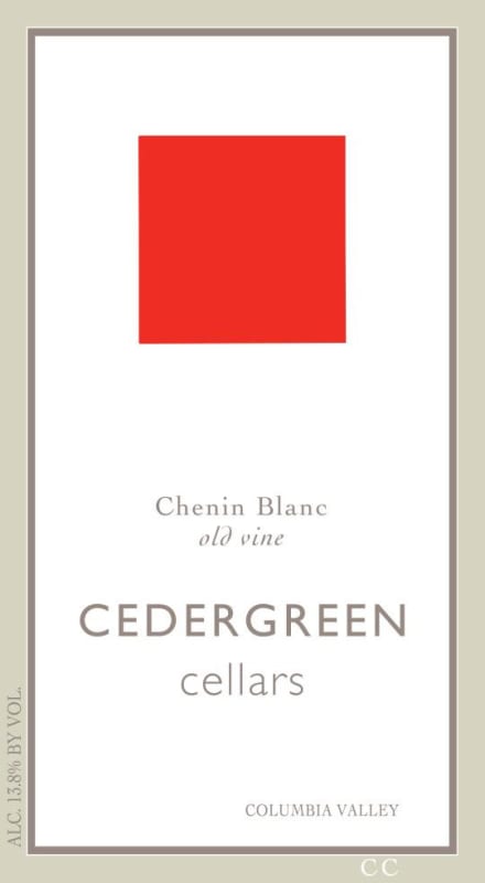 Cedergreen Cellars Old Vine Chenin Blanc 2015 Front Label