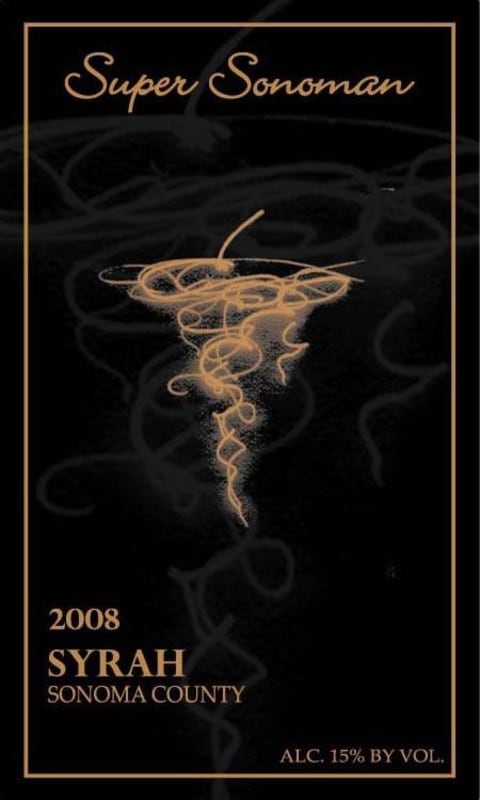 Super Sonoman Syrah 2008 Front Label