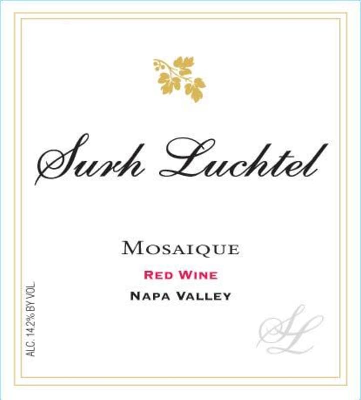 Surh-Luchtel Cellars Mosaique Red 2010 Front Label