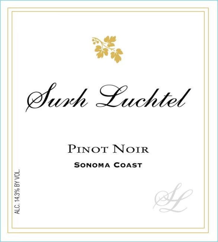 Surh-Luchtel Cellars Pinot Noir 2012 Front Label