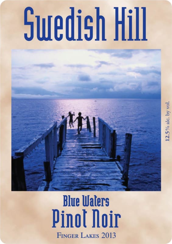 Swedish Hill Winery Blue Waters Pinot Noir 2013 Front Label