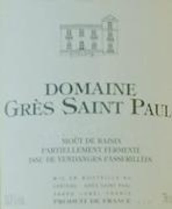 Gres St. Paul Cuvee Antonin Coteaux du Languedoc 2000 Front Label