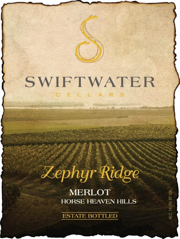 Swiftwater Cellars Zephyr Ridge Merlot 2012 Front Label