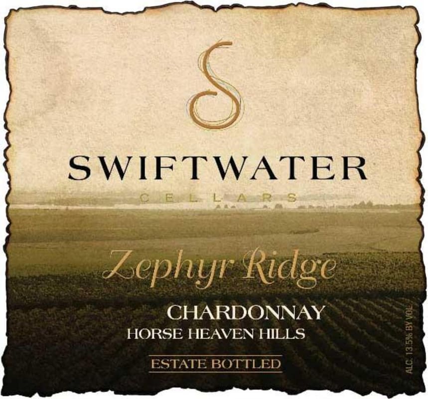 Swiftwater Cellars Zephyr Ridge Chardonnay 2013 Front Label