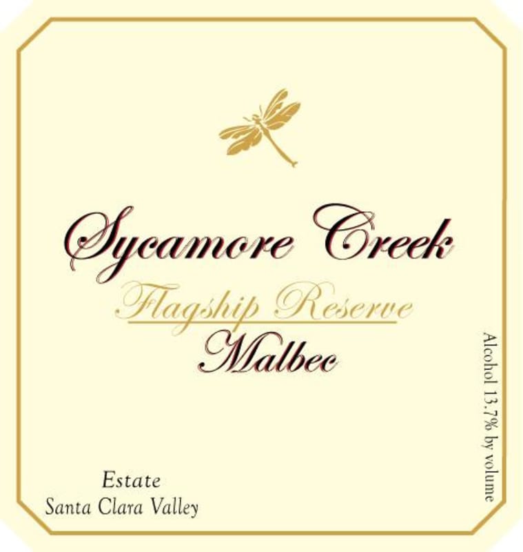 Sycamore Creek Vineyards & Winery Flagship Reserve Malbec 2012 Front Label