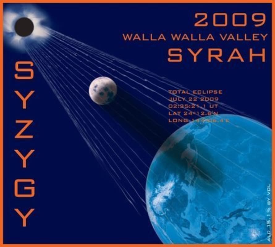 Syzygy Syrah 2009 Front Label