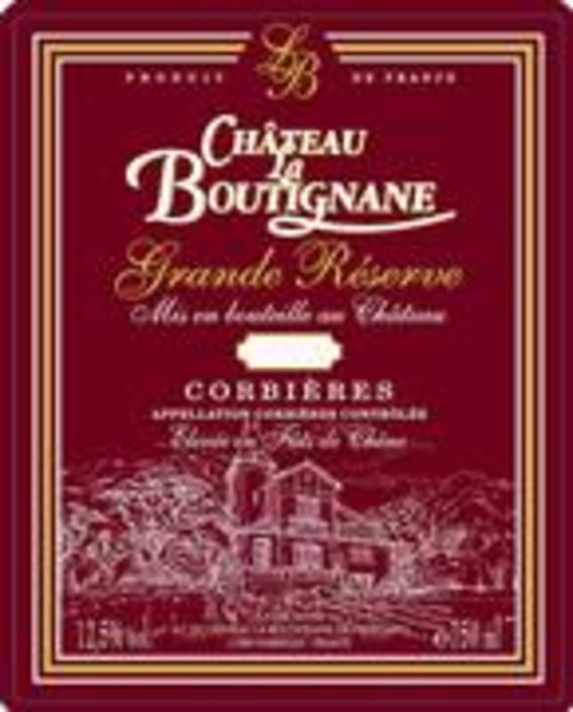 Chateau La Boutignane Grande Reserve Red 2000 Front Label