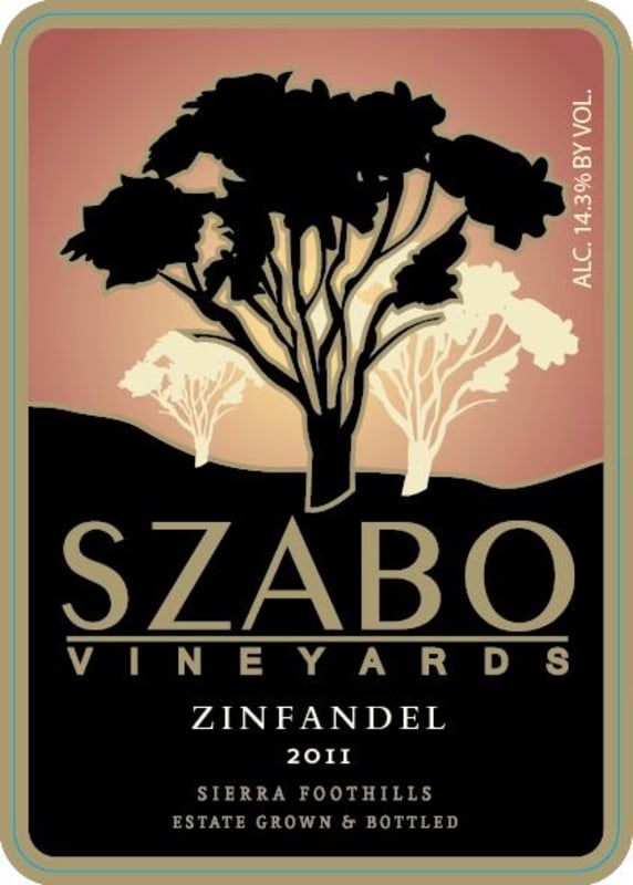 Szabo Vineyards Zinfandel 2011 Front Label
