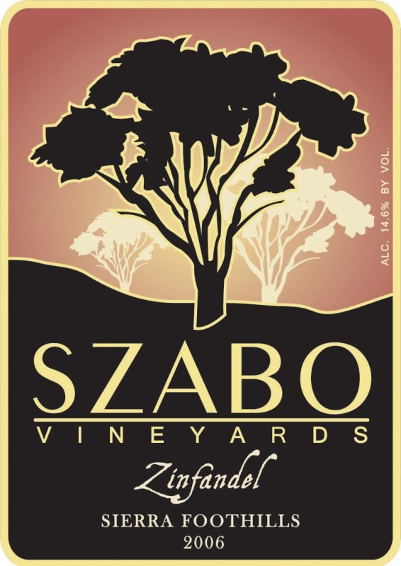 Szabo Vineyards Zinfandel 2006 Front Label