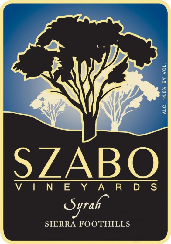 Szabo Vineyards Syrah 2007 Front Label