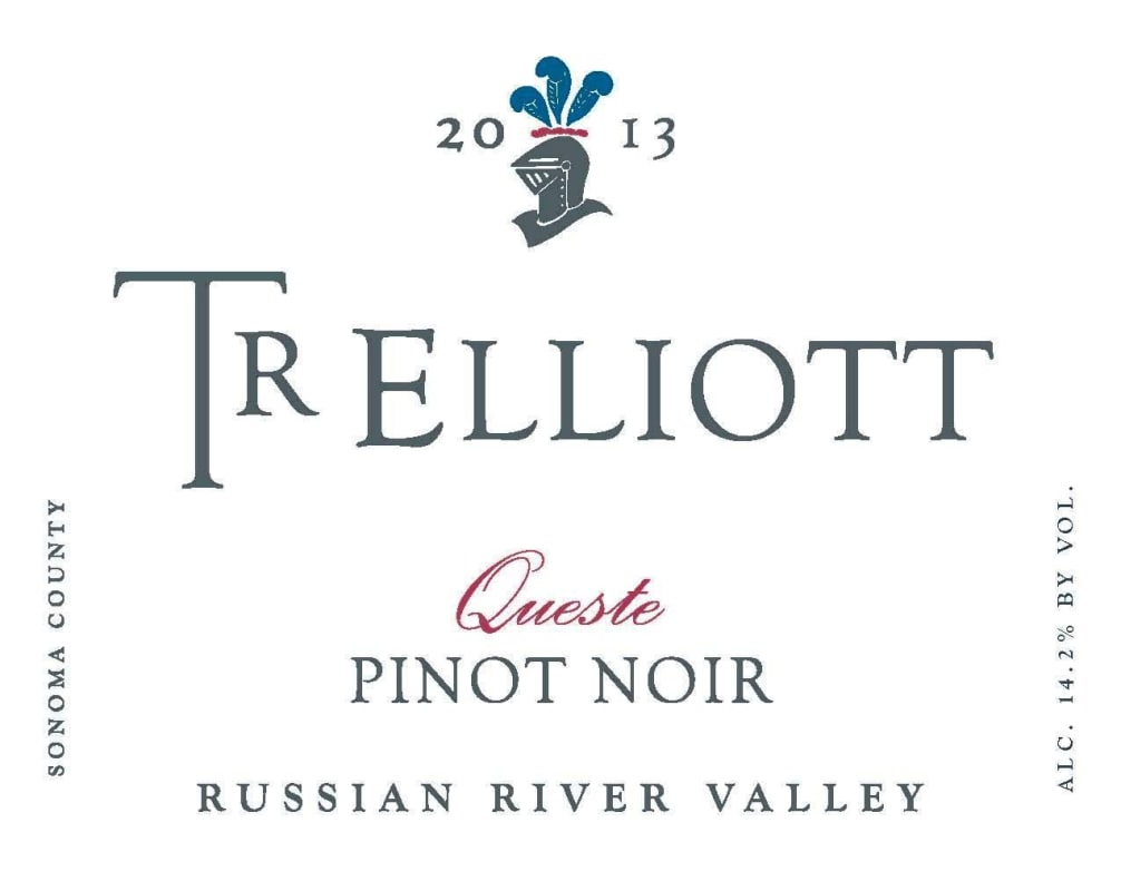 T R Elliott Queste Pinot Noir 2013 Front Label