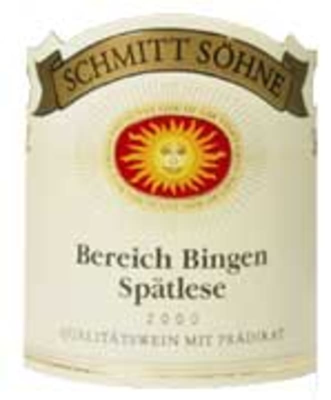 Schmitt Sohne Bernkasteler Bingen Riesling Spatlese 2000 Front Label