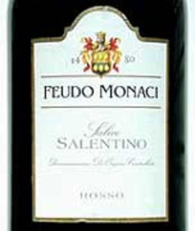 Feudo Monaci Salice Salentino 2001 Front Label